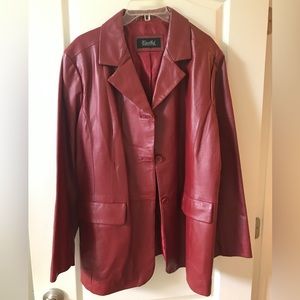 100% leather blazer
